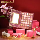 Paleta de Machiaj tip Carte, Kevin&Coco, Model Flowers, 82 Nuante, Paleta All-in-One, Farduri, Blush si Iluminatoare, 16.3x22.4x2.5 cm, Multicolor - vivimall.ro