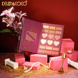 Paleta de Machiaj tip Carte, Kevin&Coco, Model Flowers, 82 Nuante, Paleta All-in-One, Farduri, Blush si Iluminatoare, 16.3x22.4x2.5 cm, Multicolor - vivimall.ro