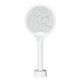 Paleta Electrica pentru Tantari, Muste si Tantari 2in1, Vivimall, Reincarcabila, Incarcare USB, 2600V, Plastic, Casa si Gradina, Anti-insecte, Stand, 23x51 cm, Alb - vivimall.ro