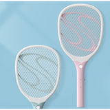 Paleta Electrica pentru Tantari, Muste sau Insecte LED, Vivimall, Plastic, Casa si Gradina, Anti-insecte, Alb-Roz - vivimall.ro