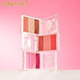 Paleta Fard de Obraz, Kevin&Coco, 3 Culori, Blush, Iluminator, Contur, Textură Fină, Efect Natural, pentru Toate Tipurile de Ten, 71.7 g, 6.7 x 1.5 x 11 cm, Coral - vivimall.ro