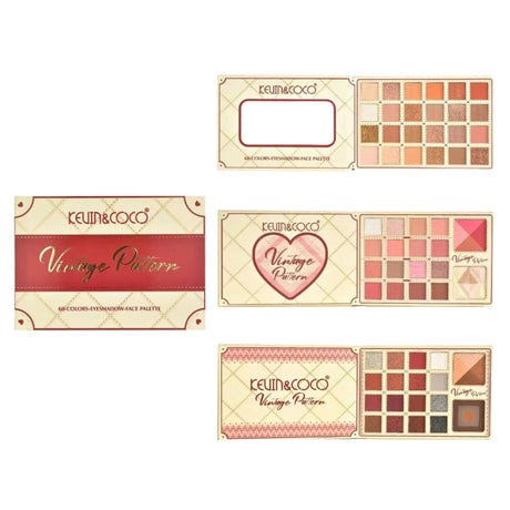 Paleta Machiaj Profesionala, Kevin&Coco, 60 Nuante Pigmentate,Fard Pleoape Mate si Sidefate, Multicolor - vivimall.ro