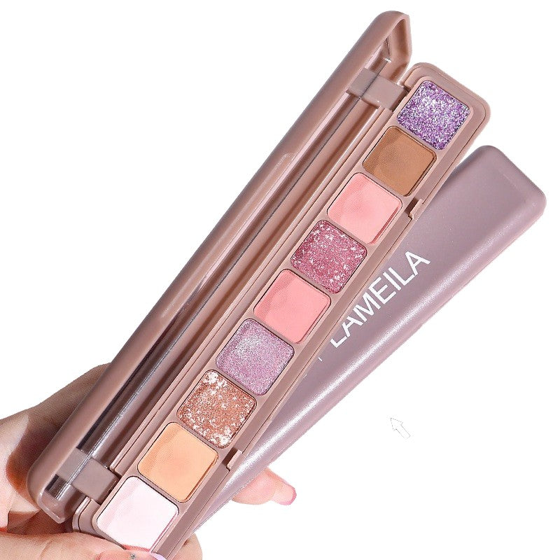 Paleta Farduri Vivimall, 9 Culori, Farduri Mate si Sidefate, Rezistenta la Apa, Oglinda, 10 g,  9 x 3 x 2 cm, Valabilitate 3 Ani, Multicolor - vivimall.ro