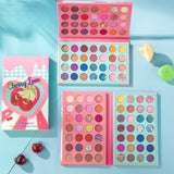 Комплект за грим, палитра сенки за очи Handayan Cherry Love с 56 пигментирани цвята