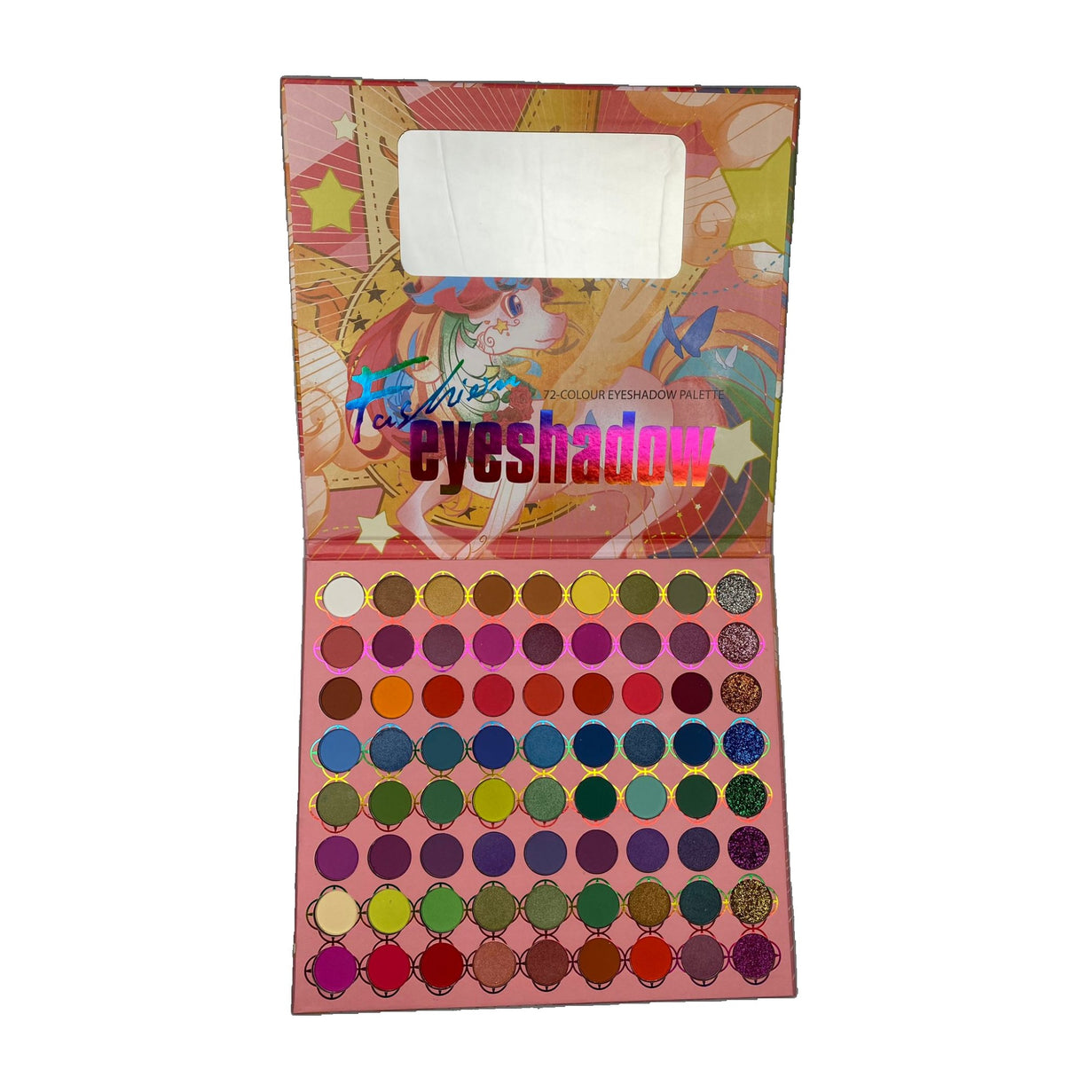 Комплект за грим, палитра сенки за очи Oulanao със 72 пигментирани цвята