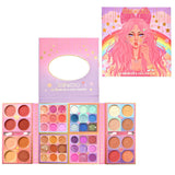 Комплект грим, палитра сенки за очи Kevin&amp;Coco с 52 пигментирани и телесни цвята