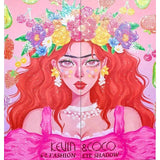 Комплект грим Kevin&amp;Coco, палитра сенки за очи и хайлайтър с 62 пигментирани цвята
