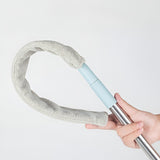 Pamatuf pentru Curatat Praful, Vivimall, Model Slim pentru Zone Greu Accesibile, Maner Extensibil, Laveta Microfibra Inclusa, Usor de Curatat, Albastru Gri - vivimall.ro