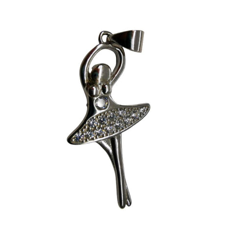 Pandantiv Argint 925 Balerina Mare cu Pietre - vivimall.ro