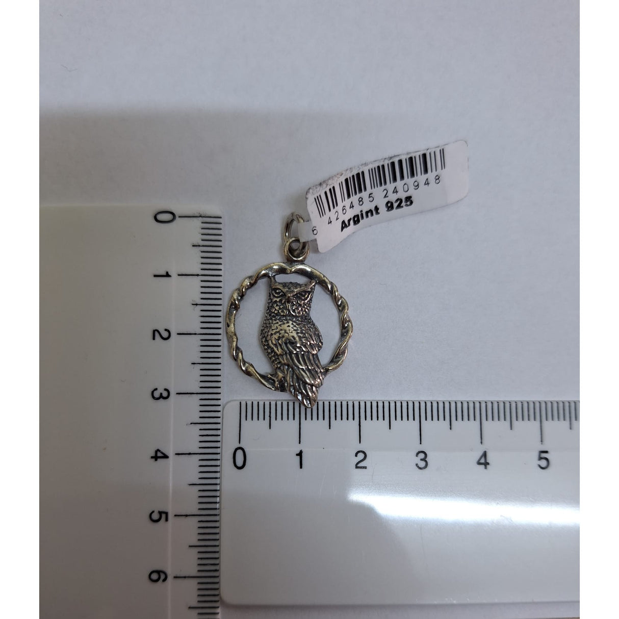 Pandantiv Argint 925 Bufnita pe  Creanga Rotunda - vivimall.ro