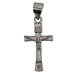 Сребърен медальон 925 с родийно покритие и кръст