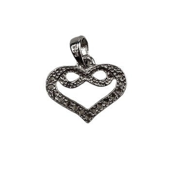 Pandantiv Argint 925, Infinit in Inima cu Zirconii - vivimall.ro