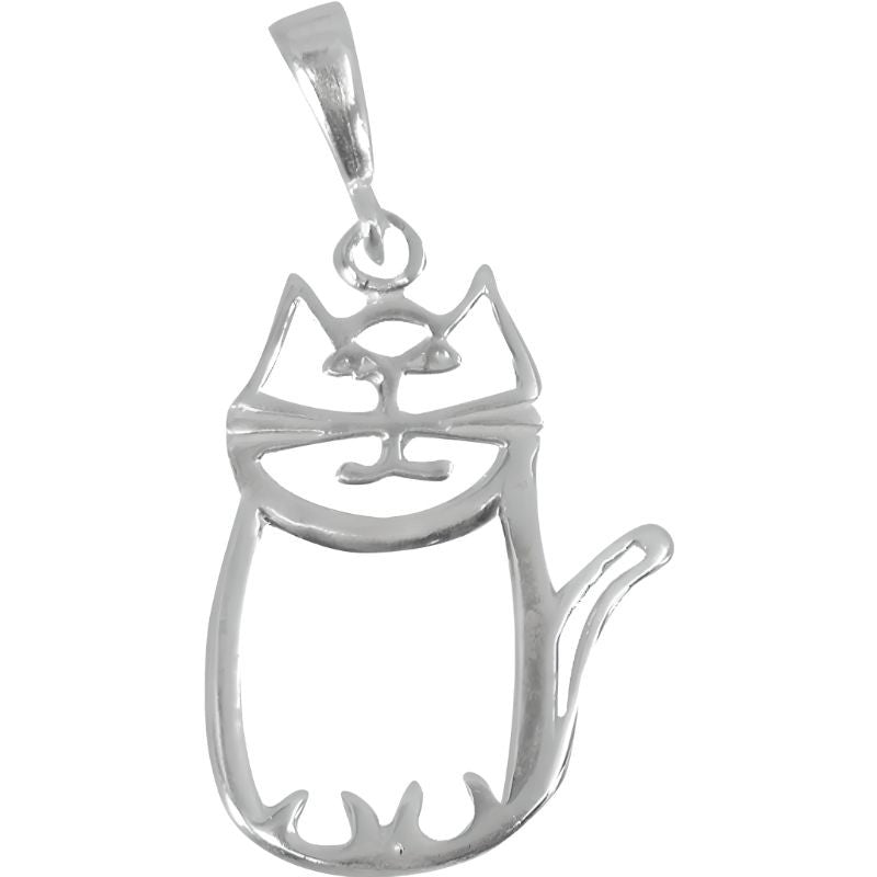 Pandantiv, Jolie Silver, Argint 925, Model Pisica, 2 g, 25x15 mm - vivimall.ro