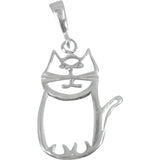 Pandantiv, Jolie Silver, Argint 925, Model Pisica, 2 g, 25x15 mm - vivimall.ro