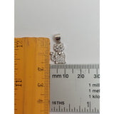 Сребърен медальон 925 с котенце и сърце около врата, Jolie Silver, 1.7G