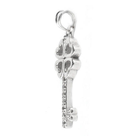 Pandantiv Cheie cu pietre, Argint 925, 2.5 cm x 1 cm