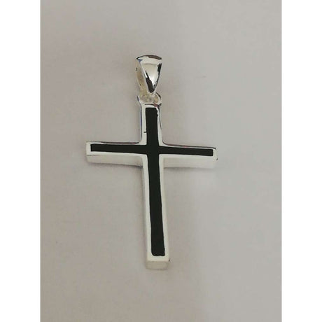 Pandantiv din Argint 925, Cruce cu Onix - vivimall.ro