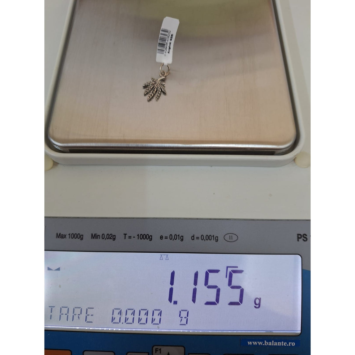 Сребърна висулка 925, листо