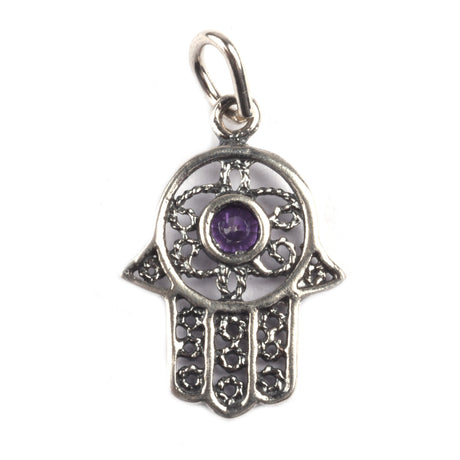 Pandantiv din Argint 925 Hamza cu Piatra - vivimall.ro