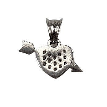 Pandantiv, Jolie Silver, Argint 925, Model Inima cu Sageata, 0.7 g, 10x15 mm - vivimall.ro