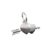 Pandantiv din Argint 925 Inima Dubla cu Sageata