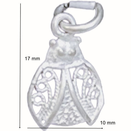 Pandantiv din Argint 925 Jolie Silver, Model Buburuza Filigran, 17 x 10 mm, 0.6 g - vivimall.ro