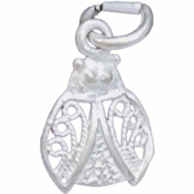 Pandantiv din Argint 925 Jolie Silver, Model Buburuza Filigran, 17 x 10 mm, 0.6 g - vivimall.ro