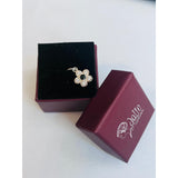 Pandantiv din Argint 925, Jolie Silver, Model Floare Cu Pietre, 0.9 g, 1 x 1 cm, Alb - vivimall.ro