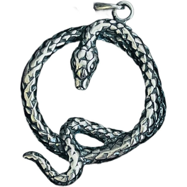 Pandantiv din Argint 925 Jolie Silver, Model Sarpe Incolacit, 40 x 26 mm, 4.7 g - vivimall.ro