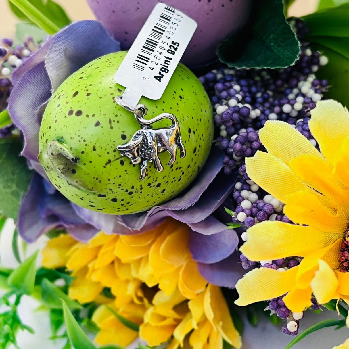 Pandantiv din Argint 925 Jolie Silver, Zodia Taur, 18 x 18 mm, 1 g - vivimall.ro