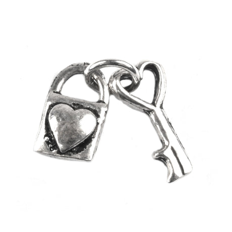 Pandantiv din Argint 925, model Cheie si Lacat - vivimall.ro