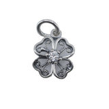 Pandantiv din Argint 925 Trifoi Filigran cu Piatra - vivimall.ro