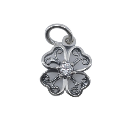 Pandantiv din Argint 925 Trifoi Filigran cu Piatra - vivimall.ro