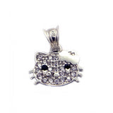 Pandantiv Pisicuta cu pietre, Argint 925, 1 cm x 1.3 cm - vivimall.ro