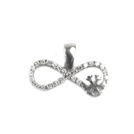 Pandantiv Infinit cu Fulg, Argint 925, 2 x 1 cm