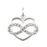 Pandantiv Inima cu infinit, Argint 925, 1.5 cm x 1.5 cm - vivimall.ro