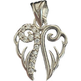 Pandantiv, Jolie Silver, Argint 925, Model 2 Aripi cu Zirconii, 19 x 16 mm, 1.8 g - vivimall.ro