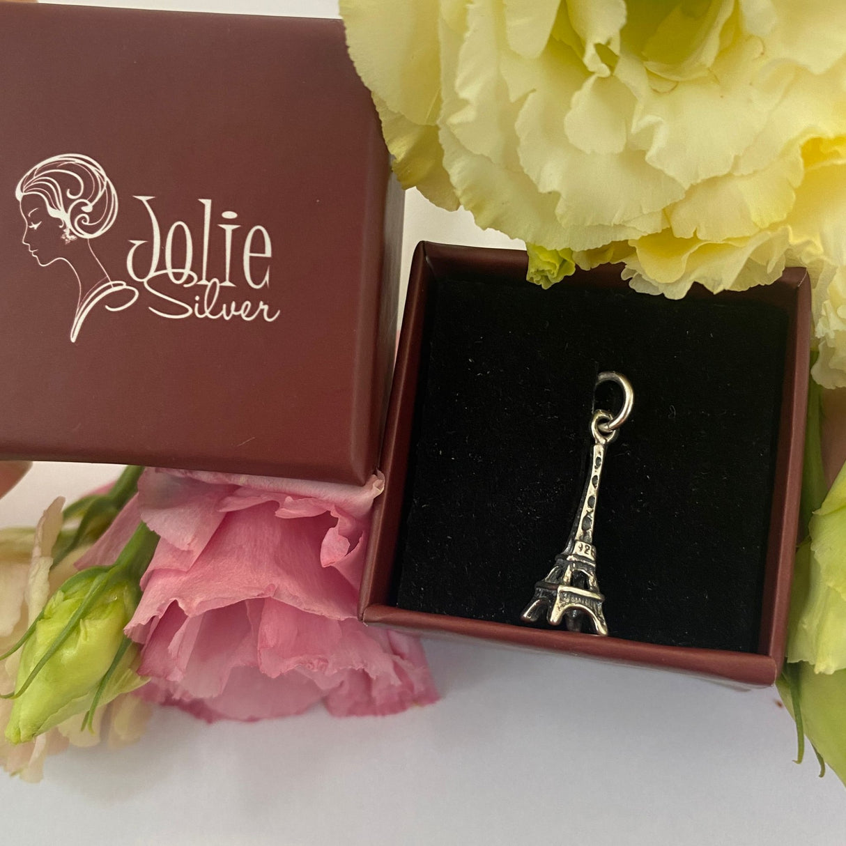 Pandantiv, Jolie Silver, Argint 925, Model Eiffel Tower, 0.9 g, 25x5 mm - vivimall.ro