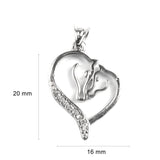 Pandantiv, Jolie Silver, Argint 925, Model Horses in Love, 16 x 20 mm, 1.6 g - vivimall.ro