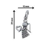 Pandantiv, Jolie Silver, Argint 925, Model Inger cu Inima, 1 g, 20x12 mm - vivimall.ro