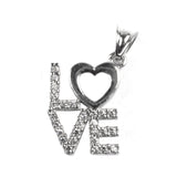 Pandantiv Love, Argint 925, 2 x 1 cm - vivimall.ro