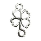 Pandantiv Metal pentru Bratara Model Trifoi Contur 10mm x 20mm - vivimall.ro