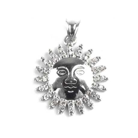 Pandantiv Soare cu Pietre, Argint 925, 2.5 x 1.7 cm