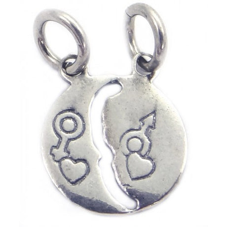 Pandantiv din Argint 925 Jolie Silver, Model Soare si Luna, 18 x 12 mm, 1.2 g - vivimall.ro