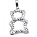 Pandantiv Ursulet cu Pietre, Argint 925, 2 cm x 1 cm