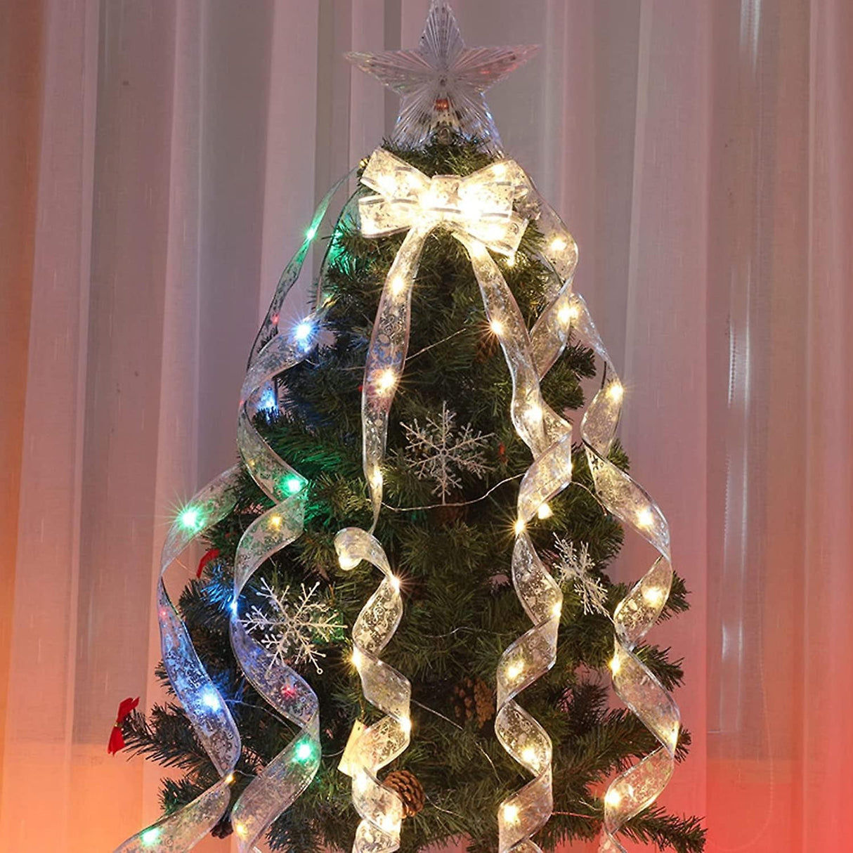 Panglicäƒ Led De Cräƒciun Aurie, Lungime 10 M, 100 Led-Uri