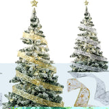 Panglică LED de Crăciun Vivimall Aurie, lungime 5 m, 50 LED-uri, Baterii, Alb cald - vivimall.ro