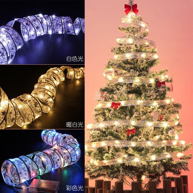 Panglică LED de Crăciun Vivimall Aurie, lungime 5 m , 50 LED-uri, Multicolor - vivimall.ro