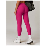 Pantaloni de Fitness/Yoga, Flippy, pentru Femei, Material Elastic, Spandex, Talie Inalta, Roz, Marime S - vivimall.ro