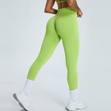 Pantaloni de Fitness/Yoga, Flippy, pentru Femei, Material Elastic, Spandex, Talie Inalta, Verde, Marime M - vivimall.ro